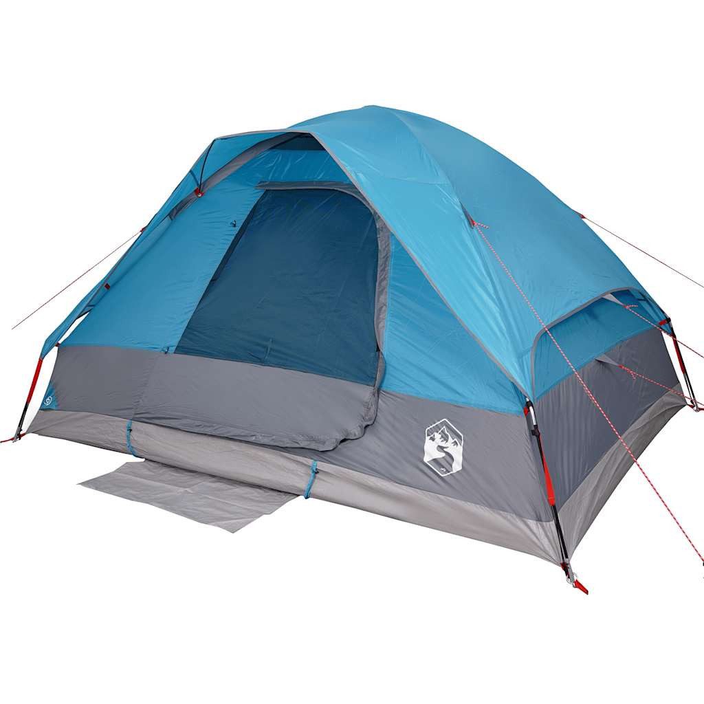 furnicato Faltzelt Camping Kuppelzelt 274x213x150 cm Blau, (1 tlg), Wetterfestes Familienzelt für 4 Personen mit integriertem E-Anschluss