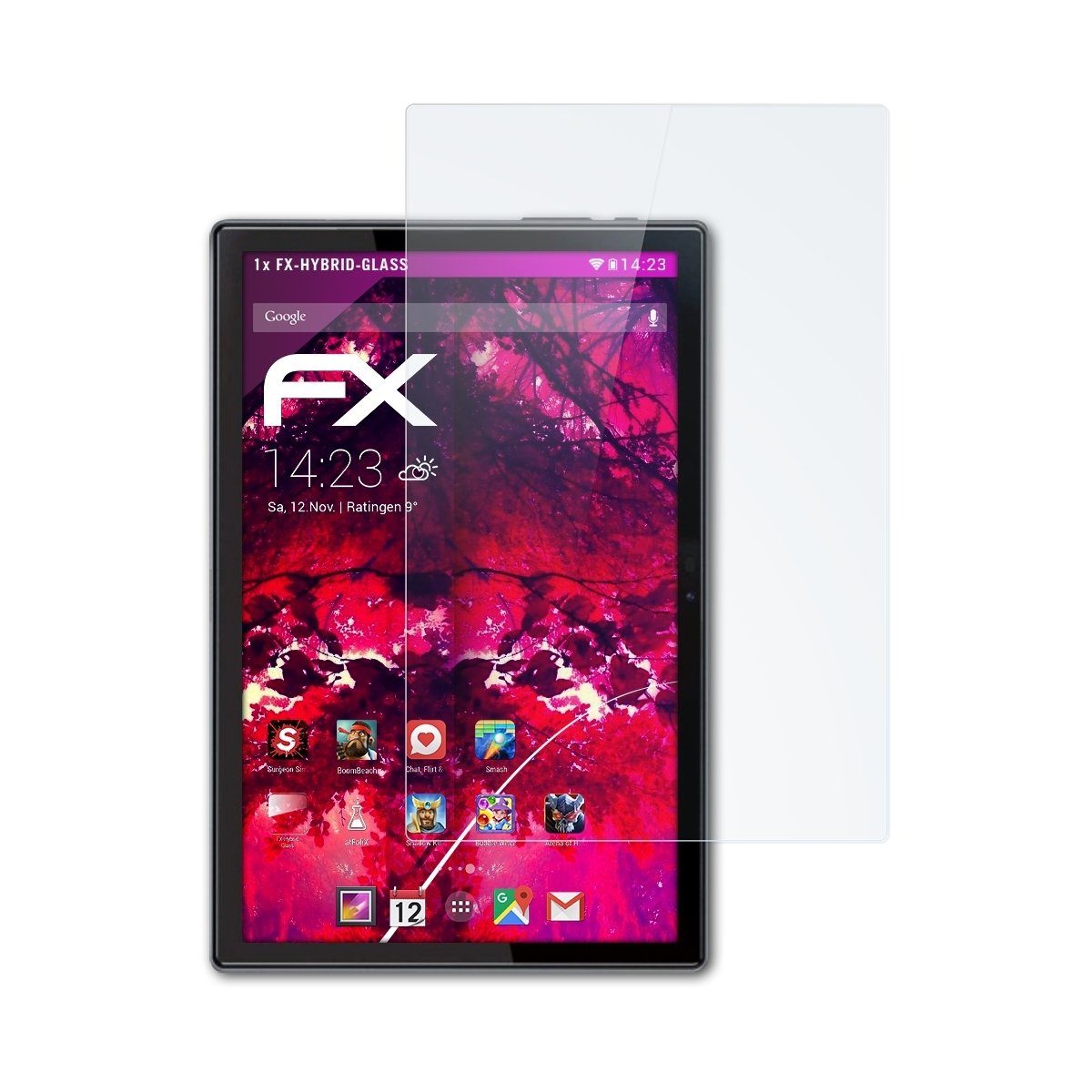 atFoliX Schutzfolie Panzerglasfolie für Notepad 102 Tablet, Ultradünn und  superhart