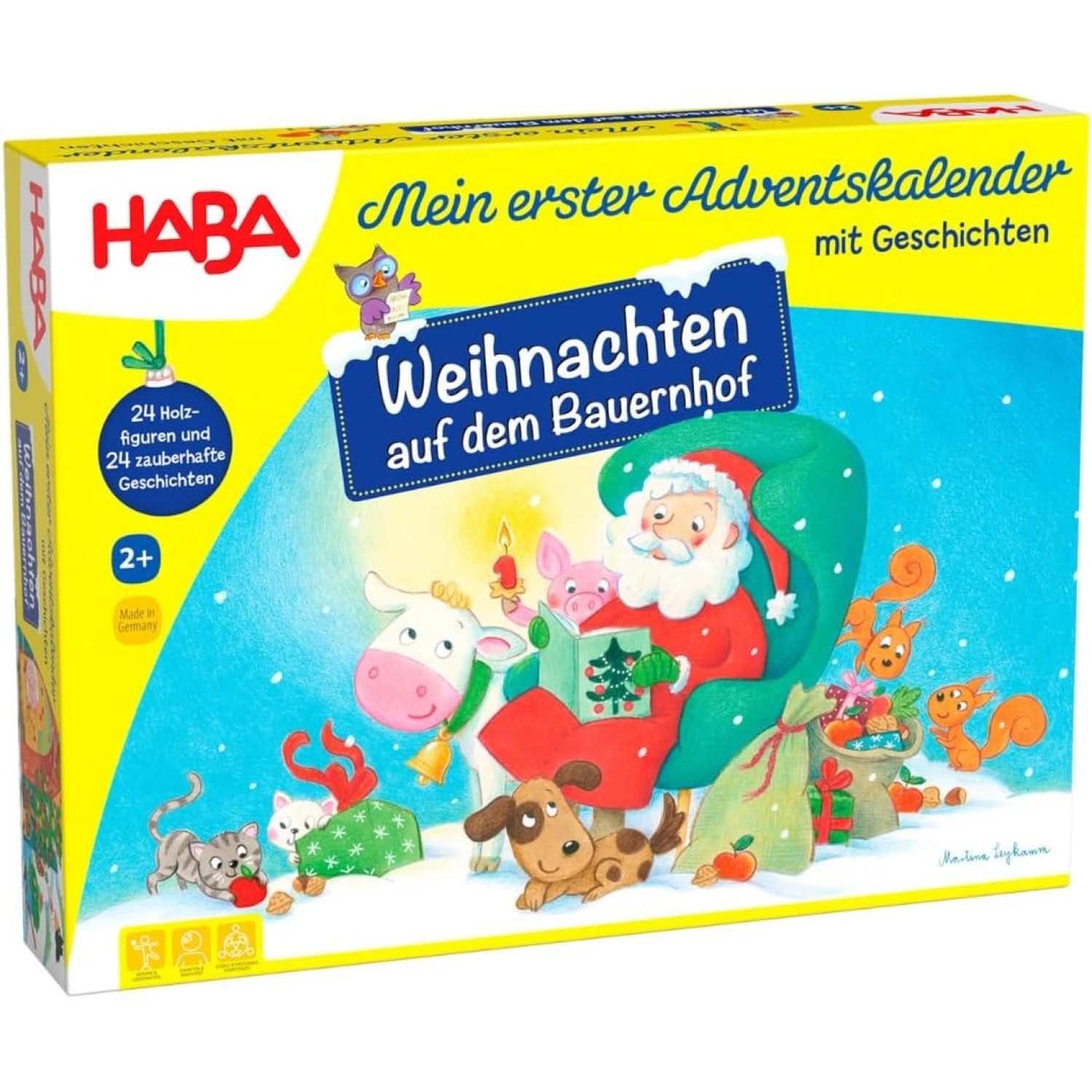 Haba Spielfigur Weihnachten auf dem Bauernhof – 24 liebevollen Holzfiguren