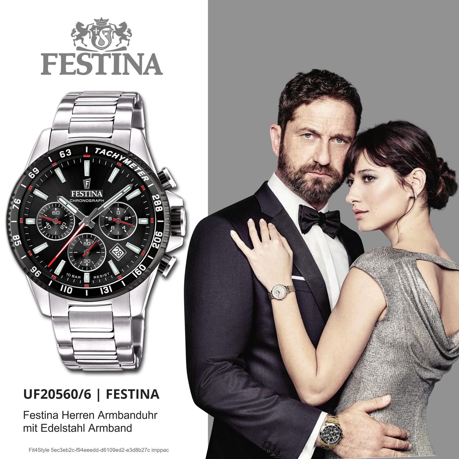 Festina Quarzuhr Festina Herrenuhr Timeless Chronograph, (Analoguhr), Herren Armbanduhr rund, Edelstahlarmband silber, Elegant