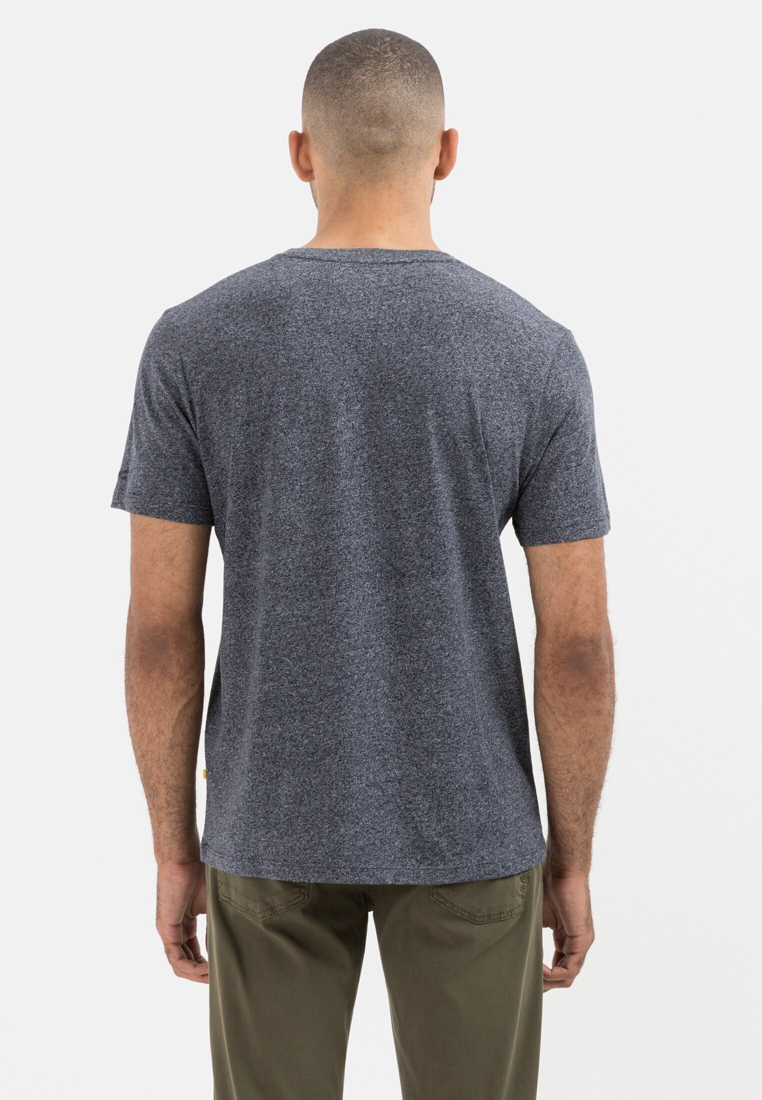 camel active T-Shirt aus biologischer Baumwolle Kurzarm V-Ausschnitt günstig online kaufen