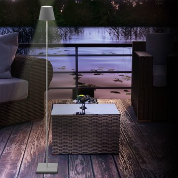 SIGOR Außen-Stehlampe, LED-Leuchtmittel fest verbaut, Stehlampe Akku kabellos Stehleuchte Gartenleuchte dimmbar