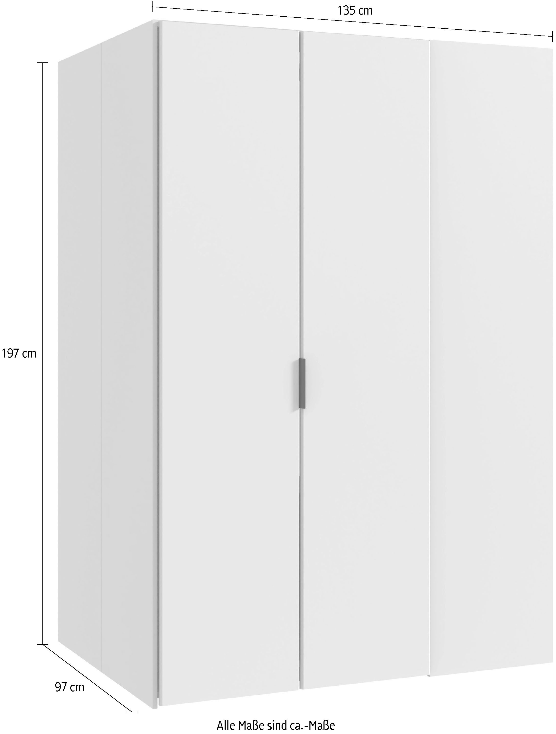 Wimex Eckschrank Norderney Begehbarer Kleiderschrank, Ecklösung, Garderobe