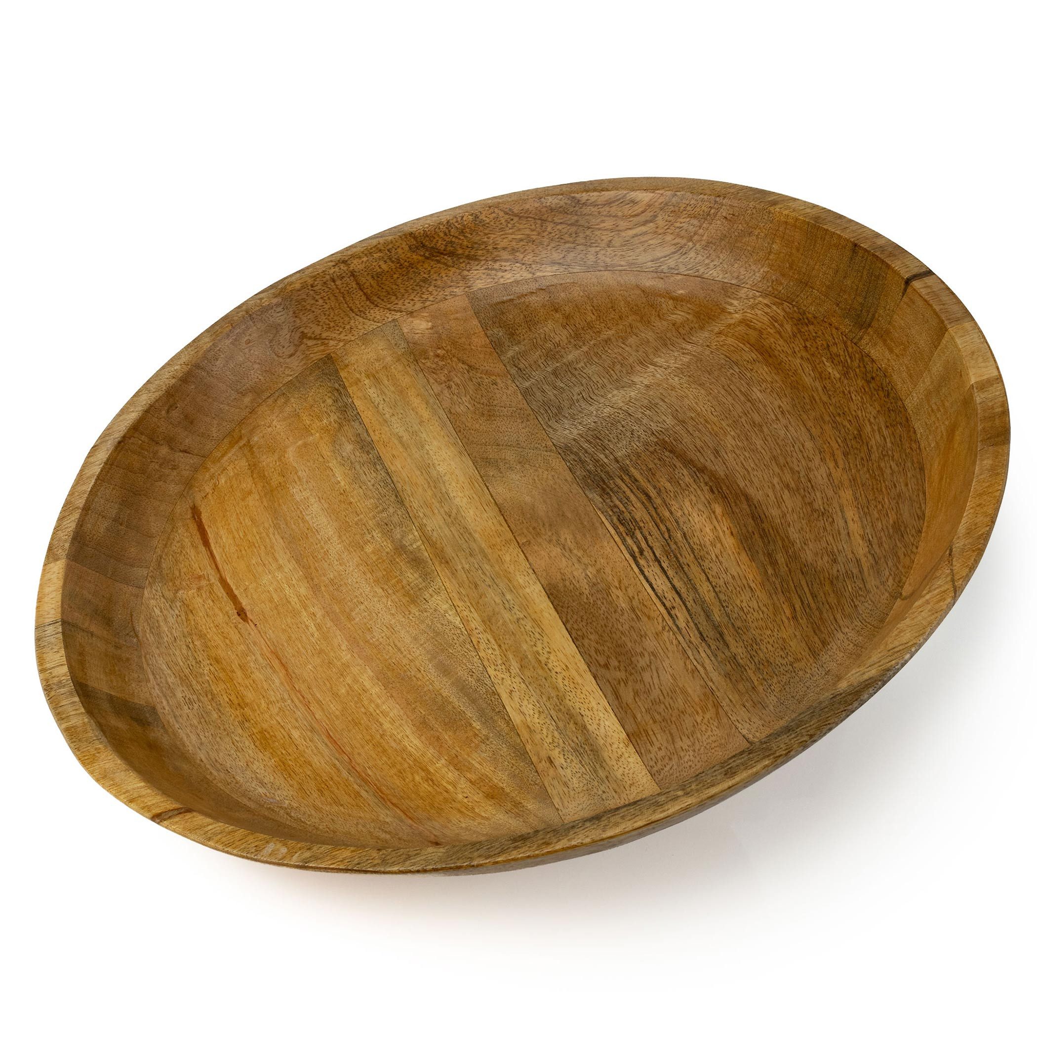 Spetebo Dekoschale Mangoholz Deko Schale rund - 40 cm (Stück, 1 St., Holzschale), Runde Dekoschale aus massivem Mango Holz
