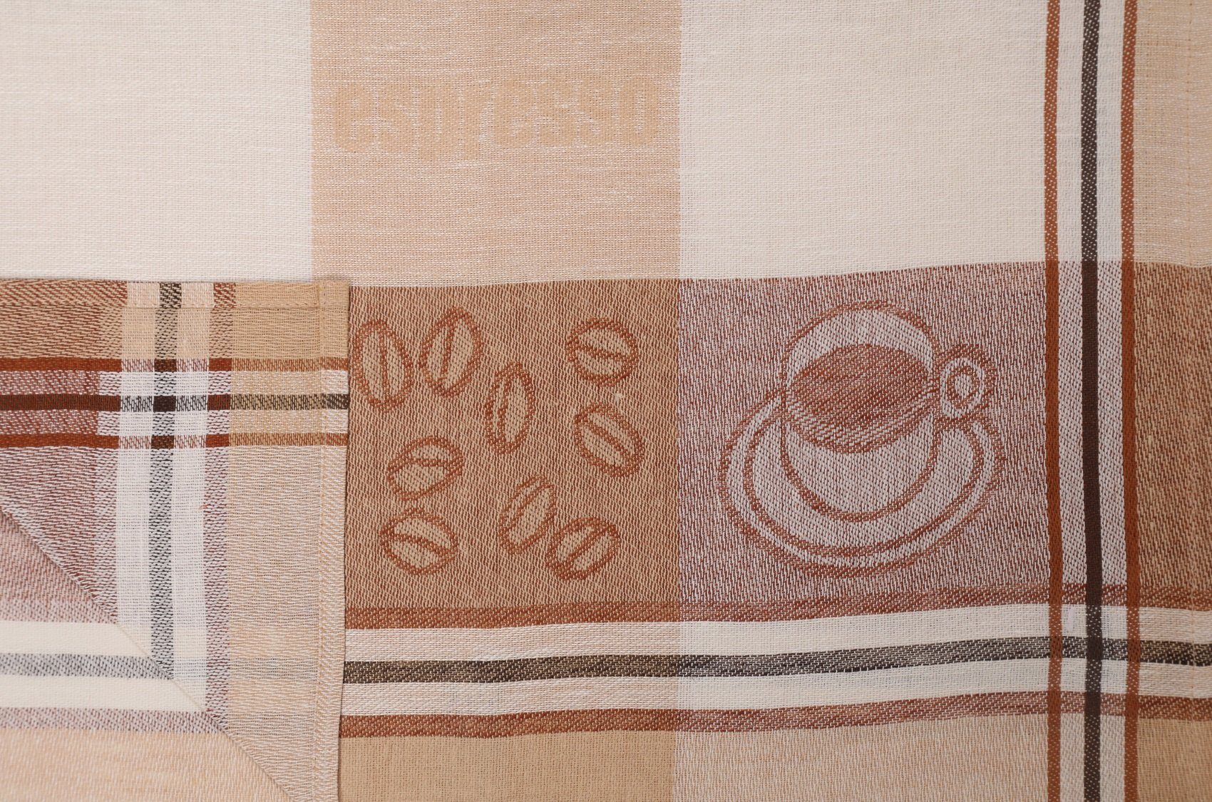 Geschirrtücher Kaffee Motiv: Stück (6-tlg) Größe: cm 6 Betz Küchenhandtuch Hungary 50x70 braun, Gläsertücher Geschirrtuch Halbleinen Farbe: