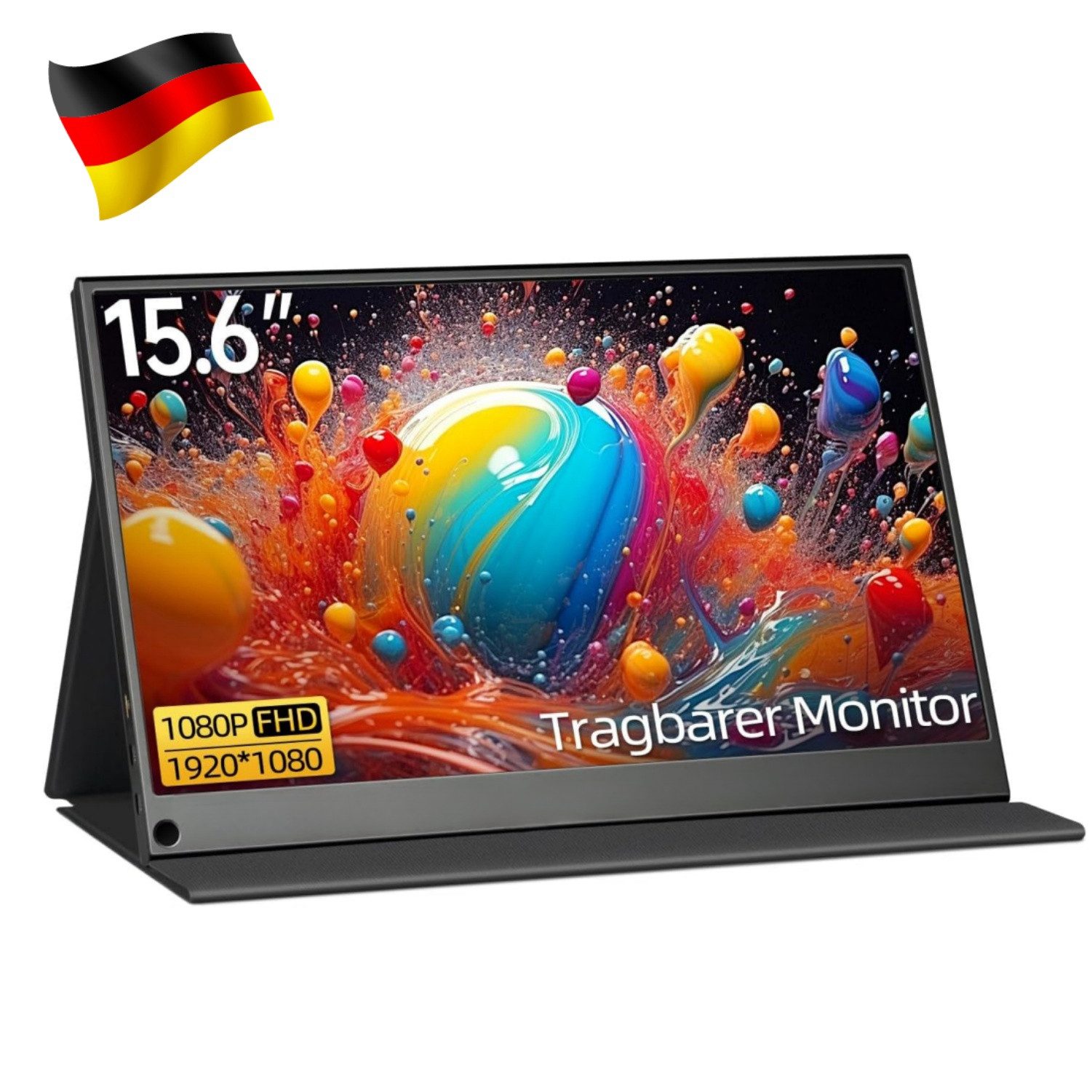 YI Portable Monitor 15,6 Zoll Tragbarer Mobiler IPS 1920x1080 GS156DM1 Portabler Monitor