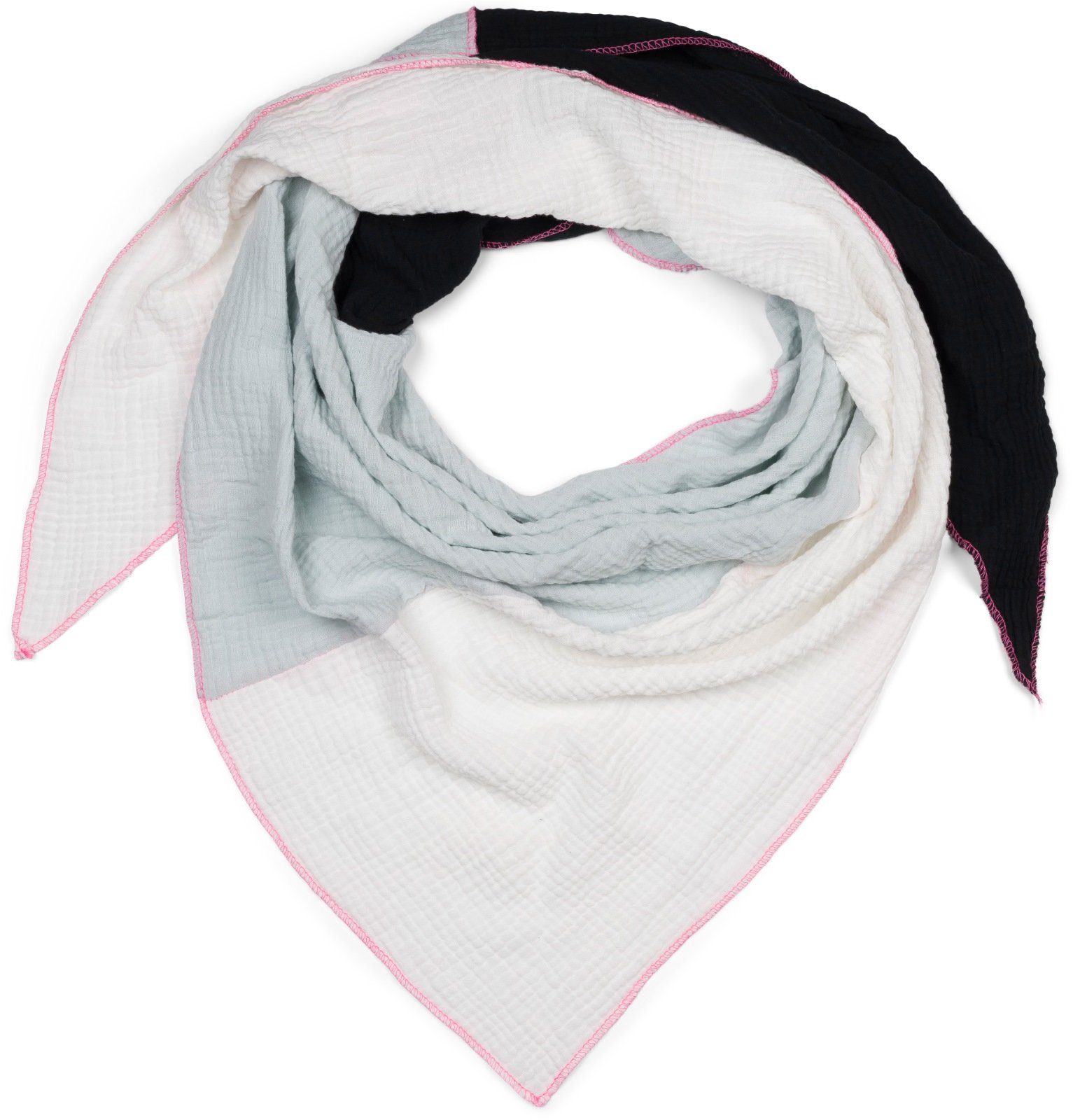styleBREAKER Dreieckstuch 3-Farbiges Musselin Dreieckstuch, (1-St) günstig online kaufen