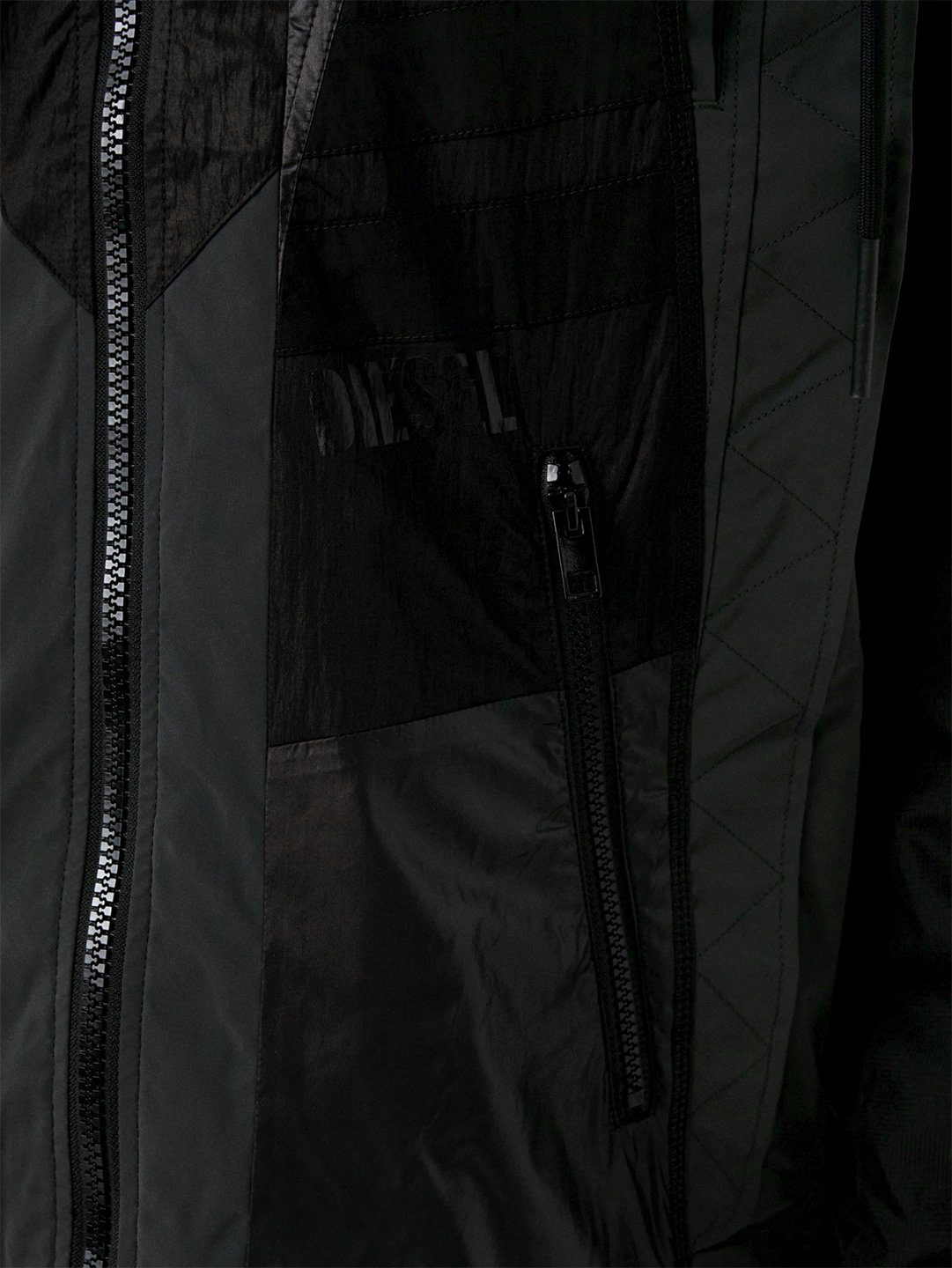 Diesel Windbreaker Patchwork Regenjacke mit Kapuze - J-EDWARD