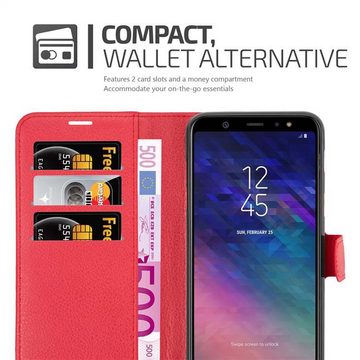 Cadorabo Handyhülle Samsung Galaxy A6 PLUS 2018 Samsung Galaxy A6 PLUS 2018, Klappbare Handy Schutzhülle - Hülle - mit Standfunktion und Kartenfach