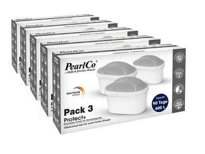 PearlCo Kalk- und Wasserfilter Unimax Protect+ Pack 15 für Maxtra Kartuschen, Zubehör für Brita Maxtra Filter Kartuschen Systeme