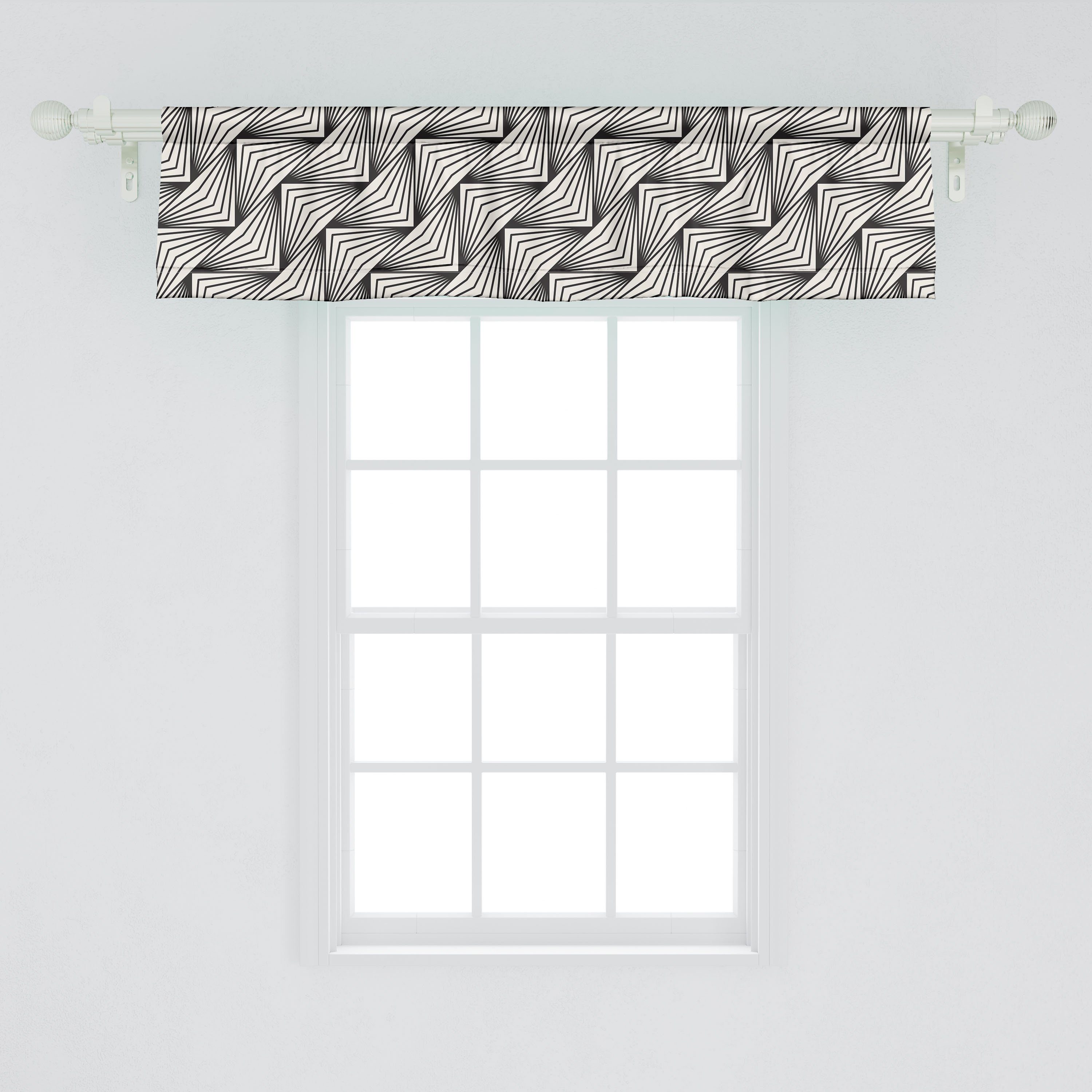 Abakuhaus, mit Bohemian für Dekor Geometrisch Küche Effekte Microfaser, Forms Scheibengardine Stangentasche, Vorhang Volant Schlafzimmer