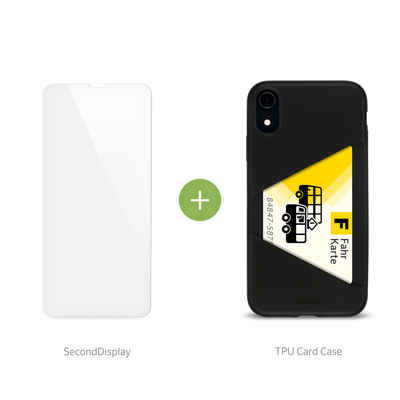 Artwizz Smartphone-Hülle TPU Card Case + SecondDisplay iPhone 8 / iPhone 7 Schwarz