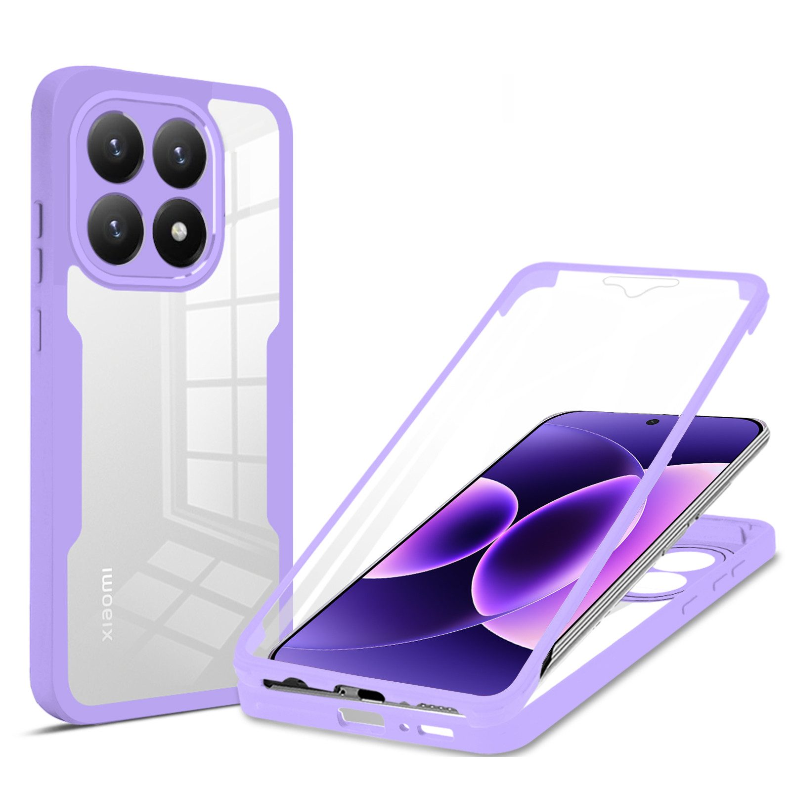 betterfon Handyhülle für Xiaomi 17 2-teiliges 360° TPU Schutzcase, Vollschutz Case mit integriertem Displayschutz und klarer Sicht