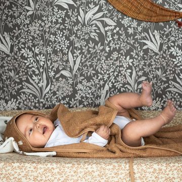 Noppies Babybademantel Umschlagtuch für Neugeborene Clover 72x92 cm, Regular, 90% Baumwolle-Bio / 10% Polyester, Kapuze