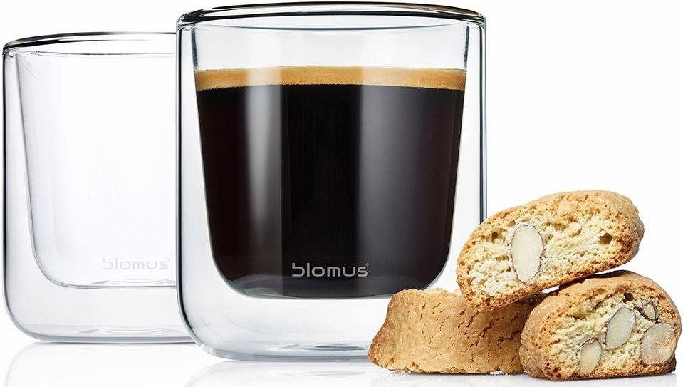 blomus Thermoglas NERO, 2-tlg., Glas, Doppelwandig, Inhalt 200 ml, 2-teilig
