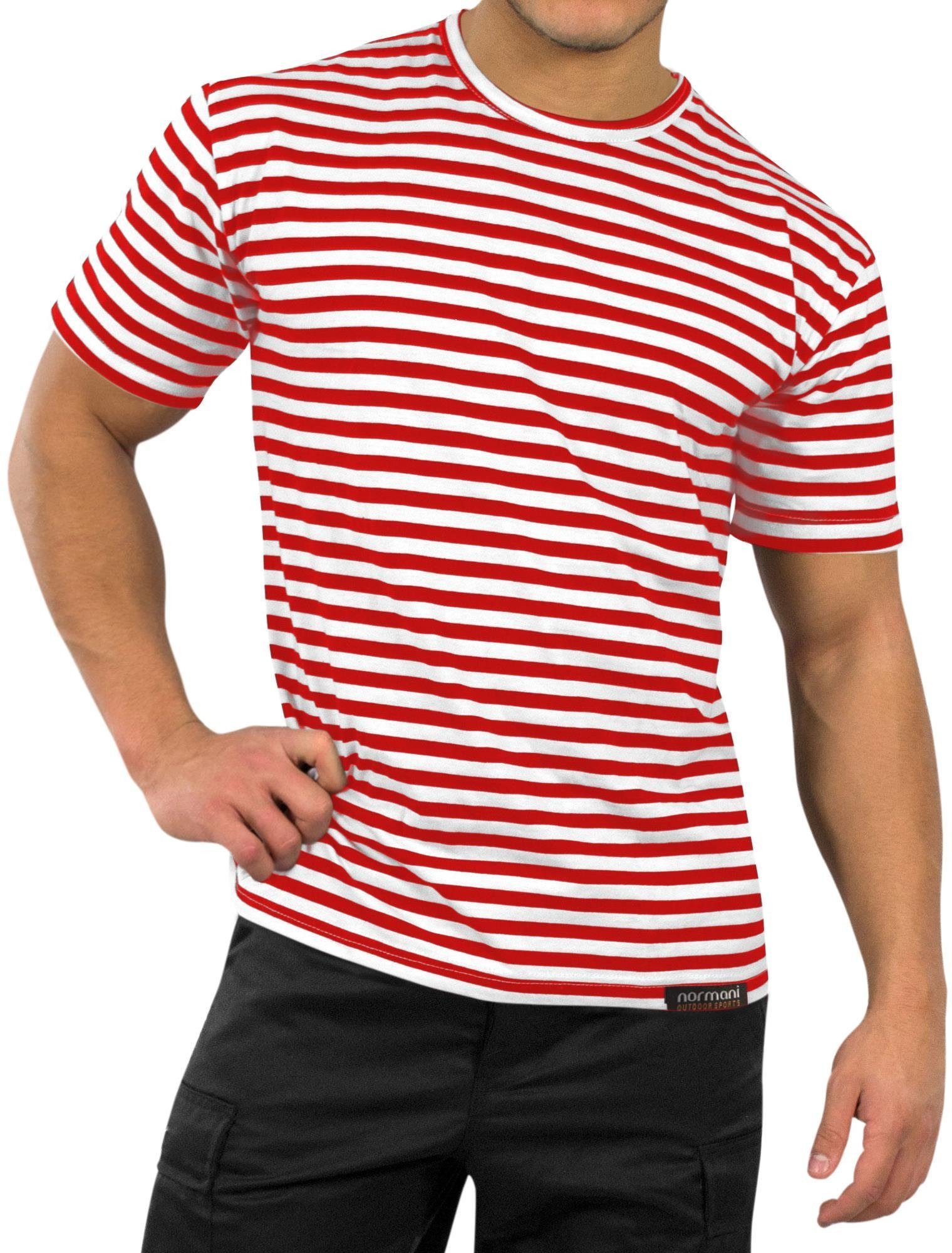 normani Kurzarmshirt Marine T-Shirt Моskau kurzarm Sommer Gestreiftes Marin günstig online kaufen