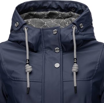 PEAK TIME Regenjacke L60042 stylisch taillierter Regenmantel für Damen