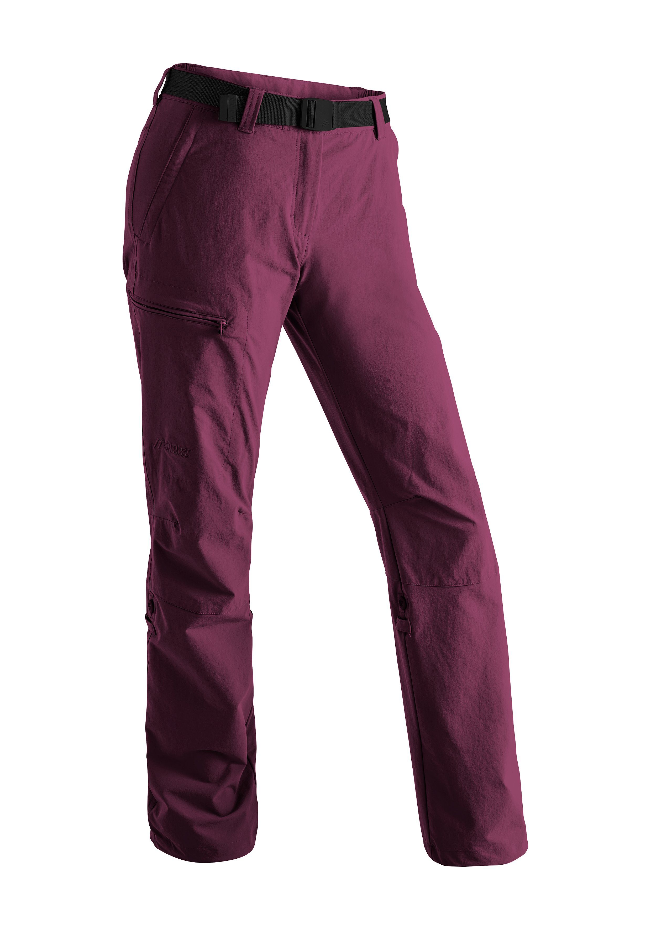 Maier Sports Funktionshose Lulaka Damen Wanderhose, atmungsaktive Outdoor-Hose mit Roll up Funktion magenta