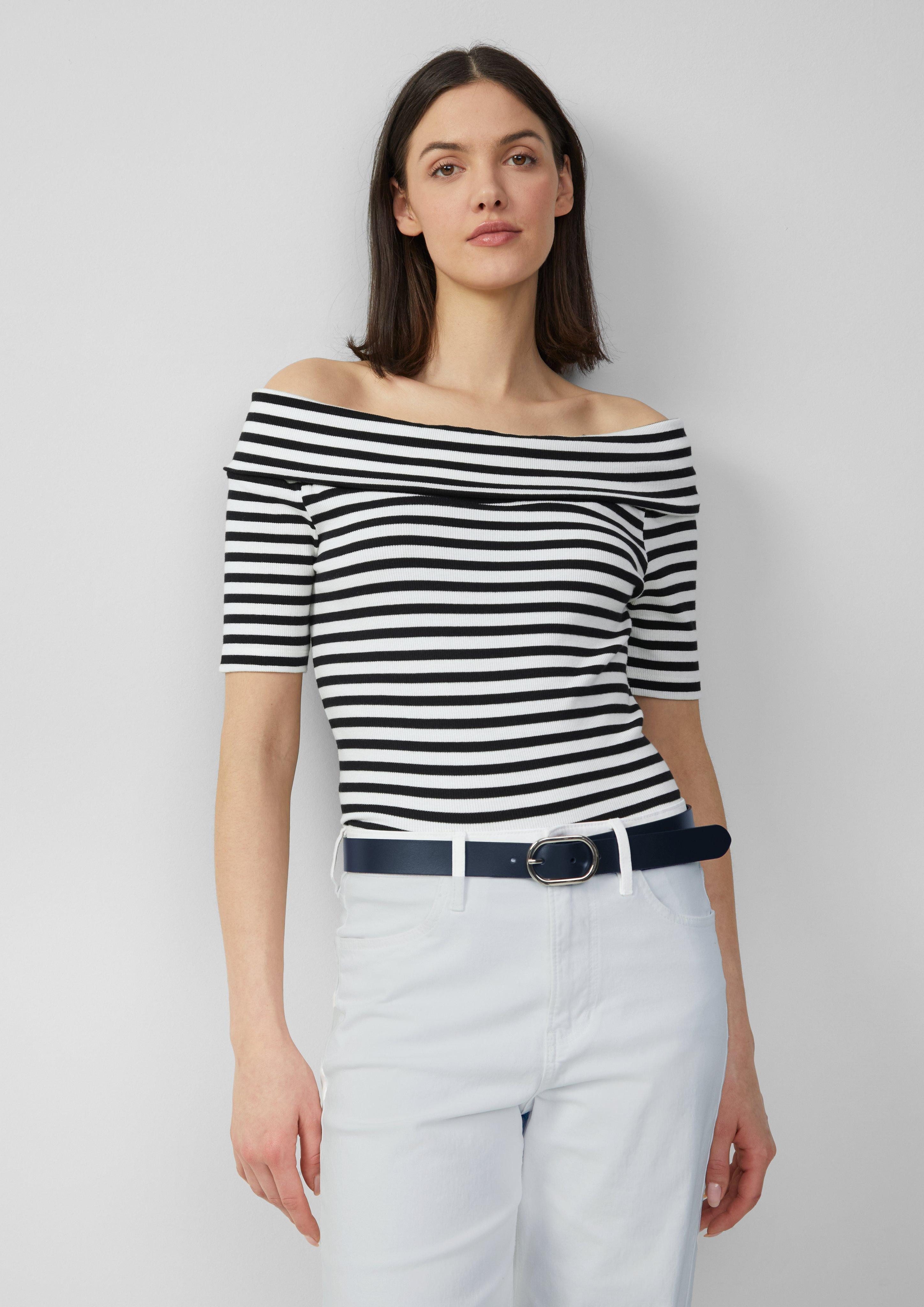 s.Oliver Kurzarmshirt Shirt mit Off-Shoulder-Ausschnitt günstig online kaufen