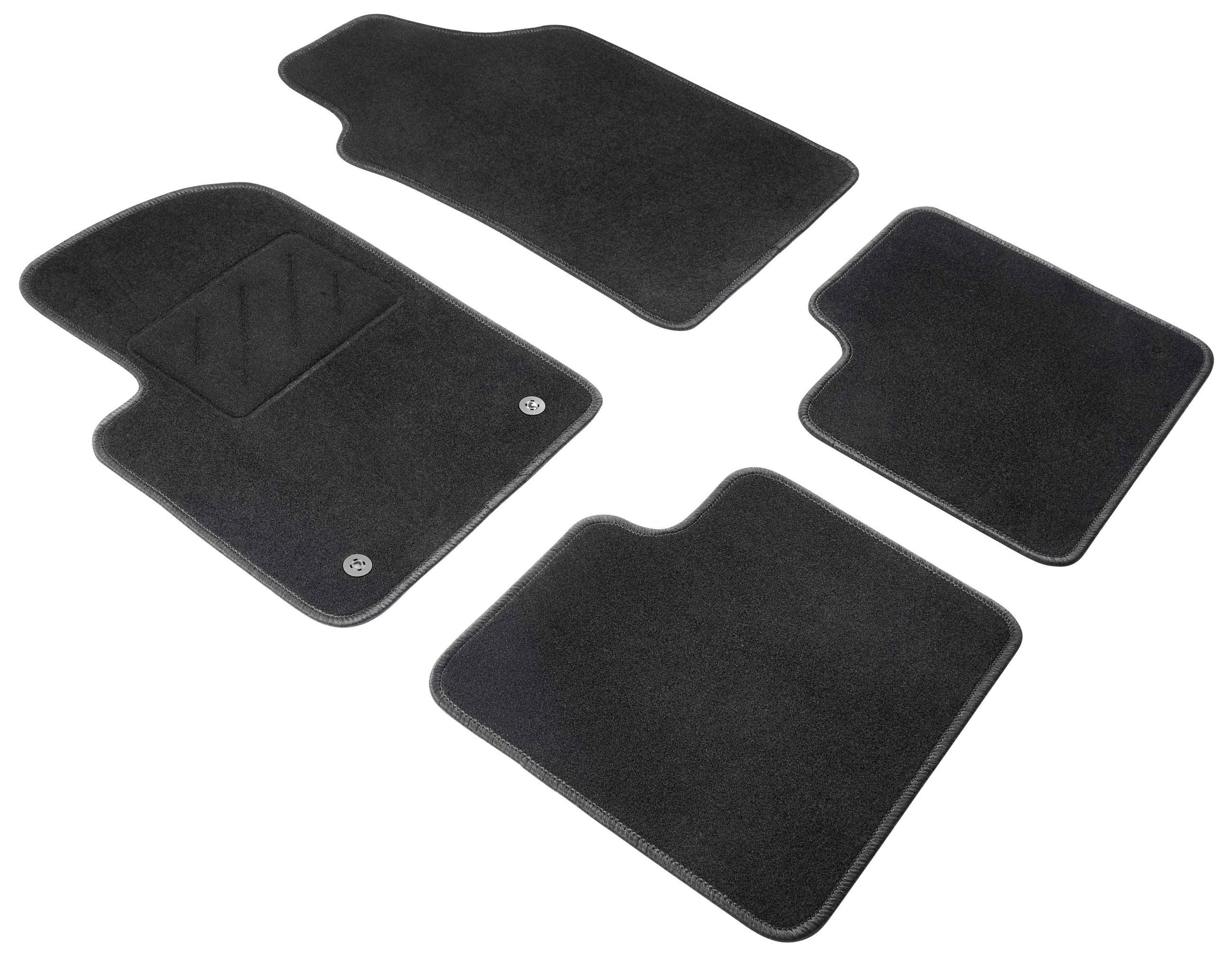 WALSER Auto-Fußmatten Fußmatten für Fiat 500, 500C (4 St), für FIAT 500 C (312_), 500 (312_) FIAT 500 (312_), YB 07/2007-,FIAT 500 C (312_), YB 09/2009-, 500 C 09/2009-, 500 07/2007-