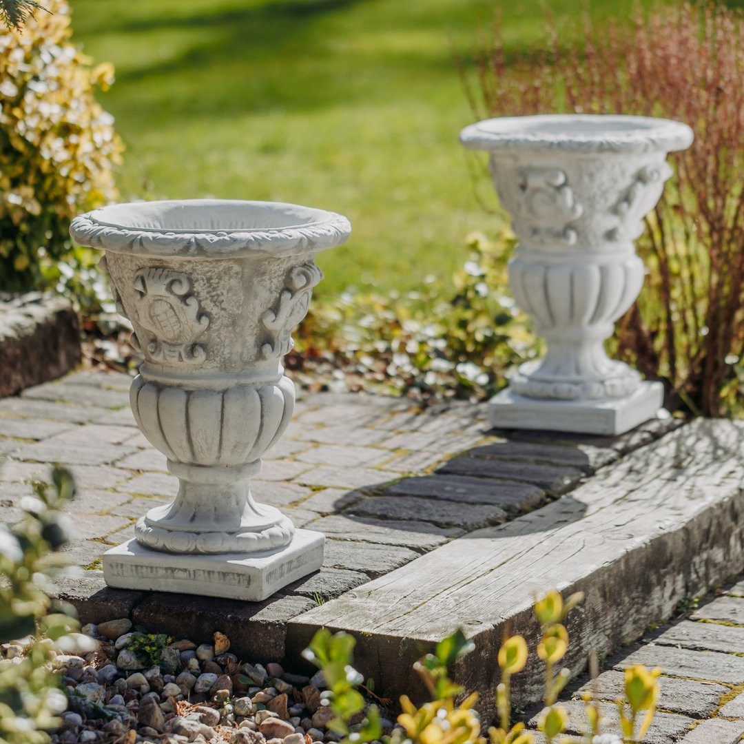 gartendekoparadies.de Pflanzkübel Blumentöpfe in Vasenform im Set Pflanzgefäß, H. 49 cm, 6 Liter, 31 kg (2er-Set), Frostsicher