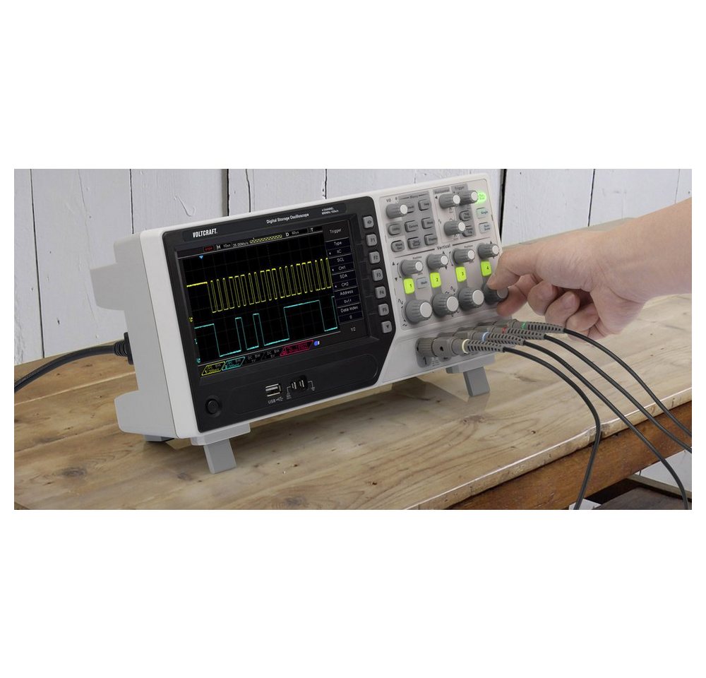 Thumbnail - VOLTCRAFT Spannungsprüfer VOLTCRAFT DSO-1104E Digital-Oszilloskop 100 MHz 4-Kanal 1 GSa/s 64 kp, (DSO-1104E)