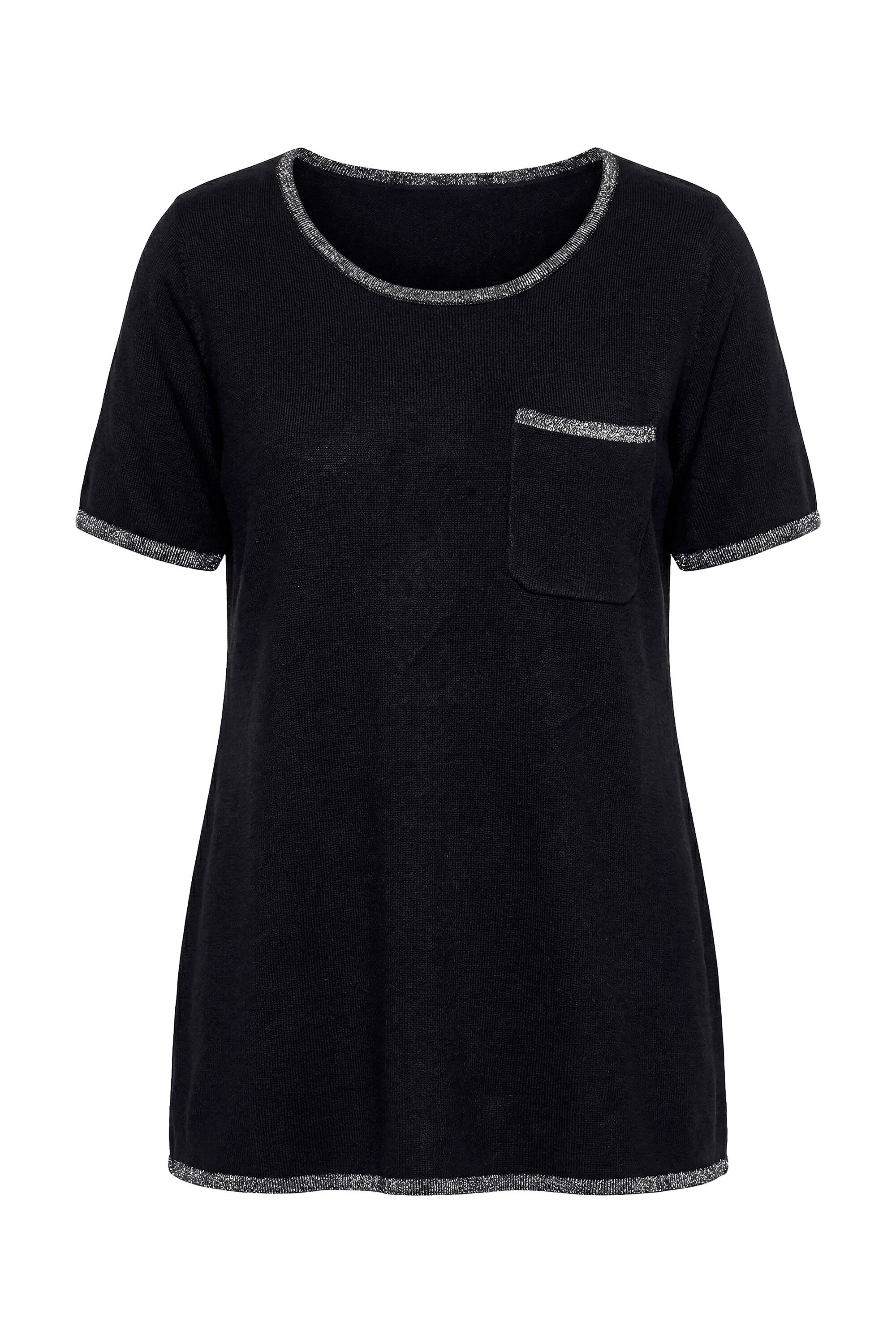 MIAMODA Strickpullover Strick-Shirt Komfort Fit Feinstrick Glitzernähte günstig online kaufen
