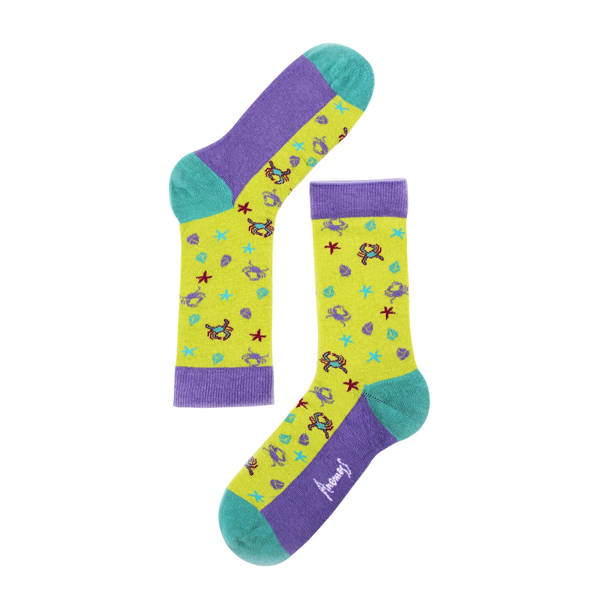 ANEMOSS Socken Anemoss Damen 5er-Set Nahtlose Socken, Meeresmotive, 85 % Größe 36-40 (1-Paar)