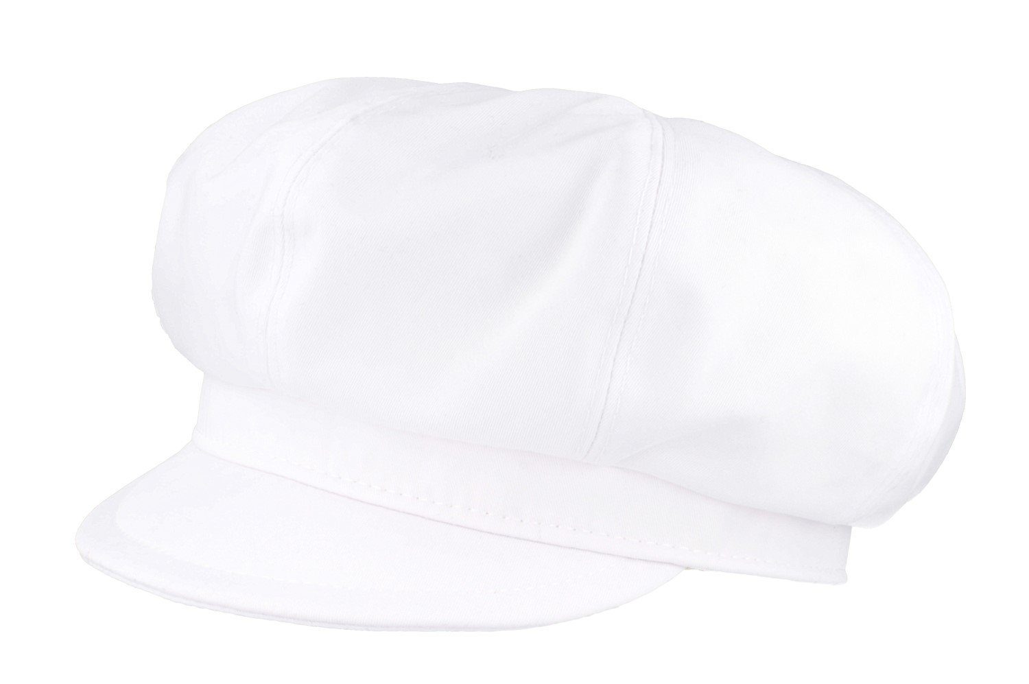 Breiter Baseball Cap 8-teilige Ballonmütze/Cap mit UV-Schutz50+ weiß