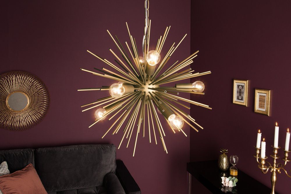 riess-ambiente Hängeleuchte SUNLIGHT 50cm matt gold, ohne Leuchtmittel, Wohnzimmer · Metall · Esszimmer · Pendel · Modern
