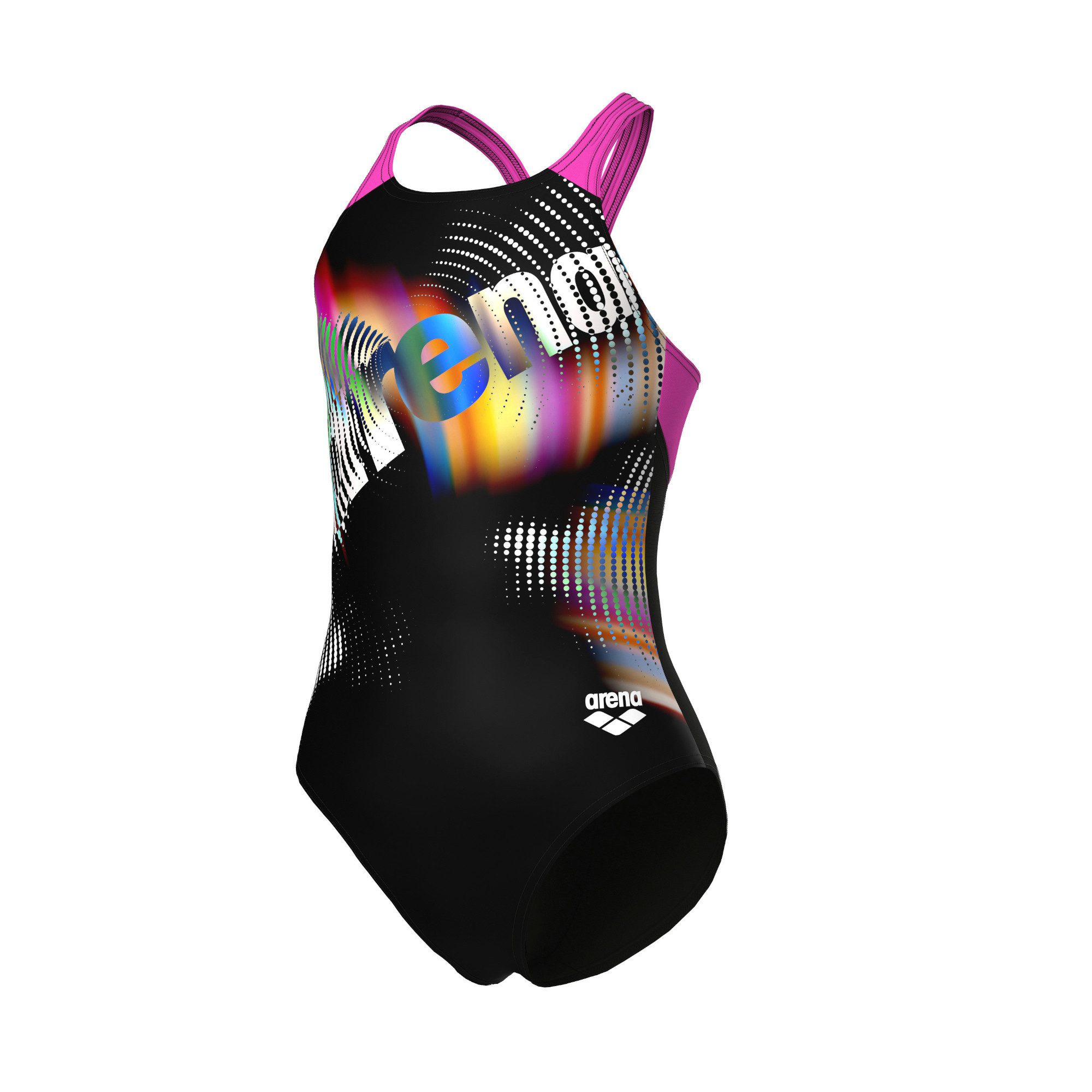Arena Badeanzug Arena Mädchen Badeanzug Lit Logo Swimsuit V Back 010690
