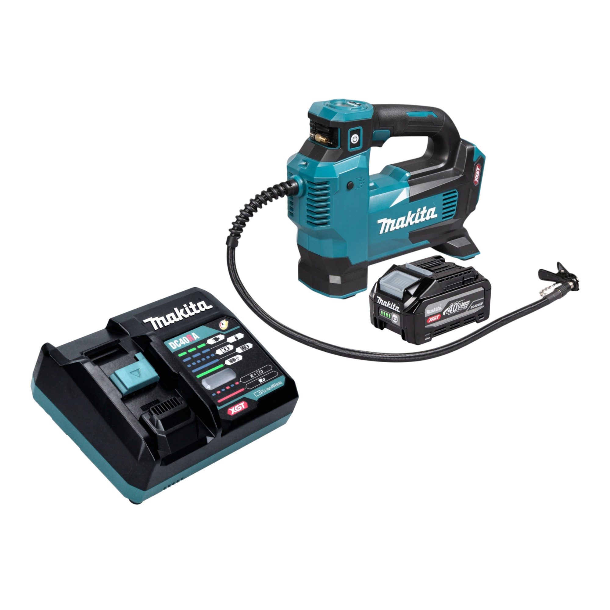 Makita Akku-Handkompressor MP 001 GU101 Akku Kompressor 40 V max. 11,1 bar + 1x Akku 4,0 Ah