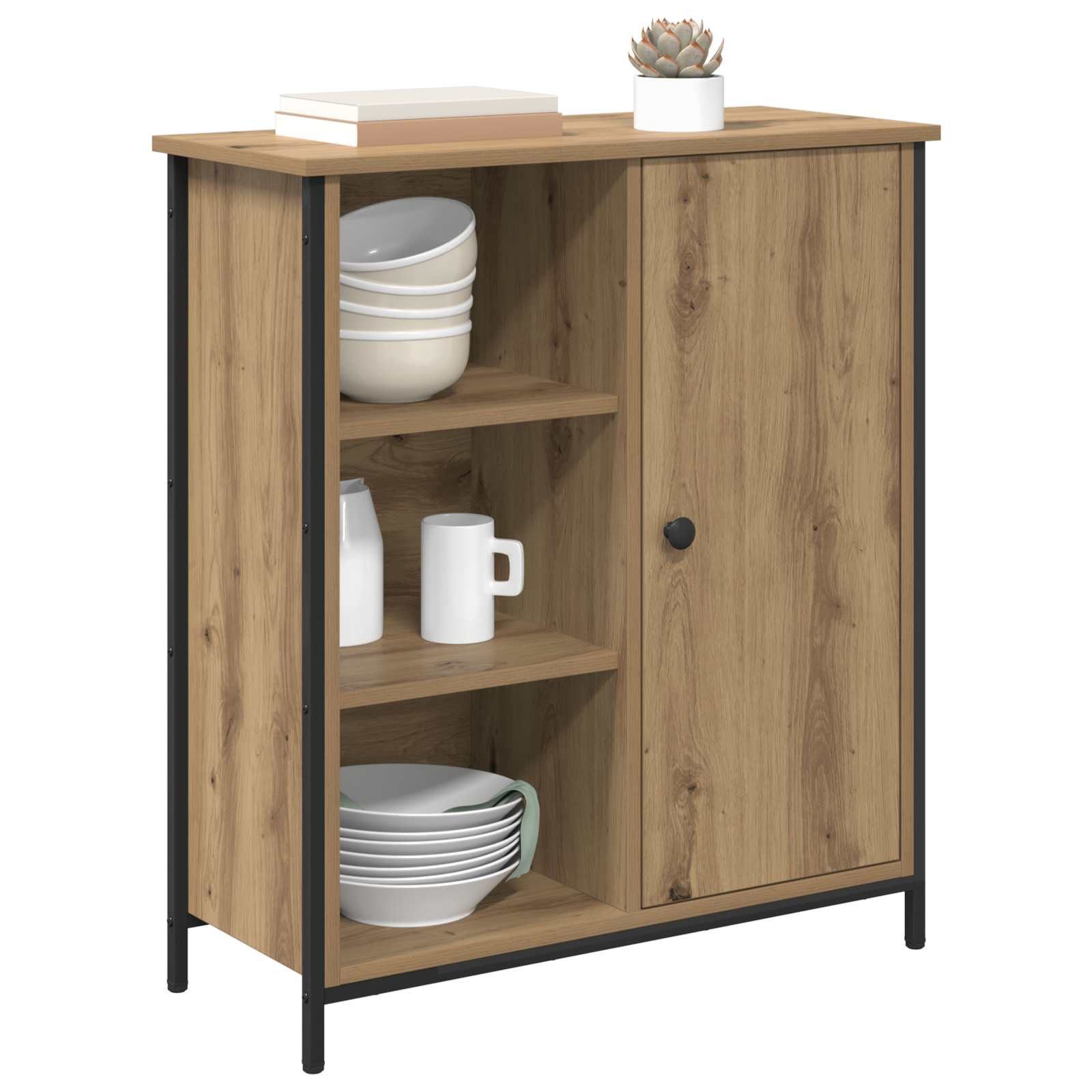 vidaXL Sideboard Sideboard Artisan-Eiche 70 x 30 x 80 cm Holzwerkstoff (1 St) – Bild 3 von 5