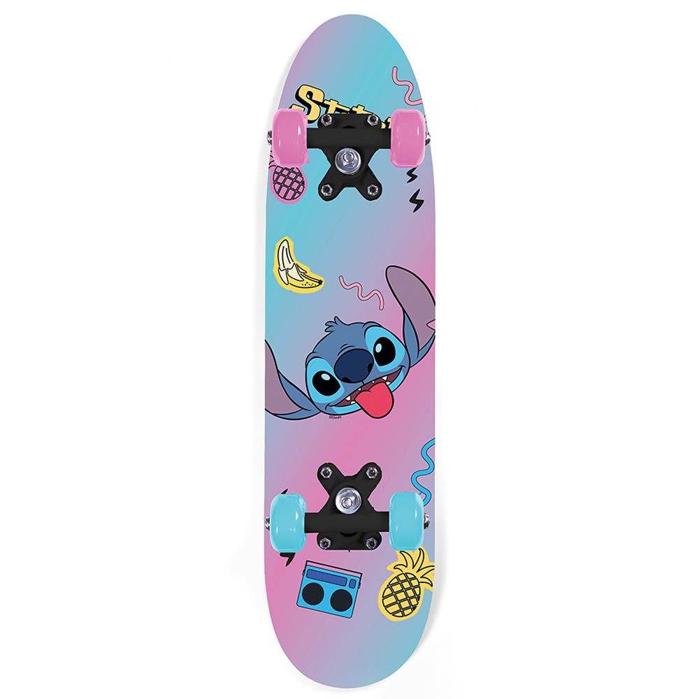 Stitch Skateboard 61 cm – Kinder Holz Skateboard 24 Zoll Funboard, Kinder Skateboard, rutschfeste Oberfläche, 9-lagiges Ahornholz