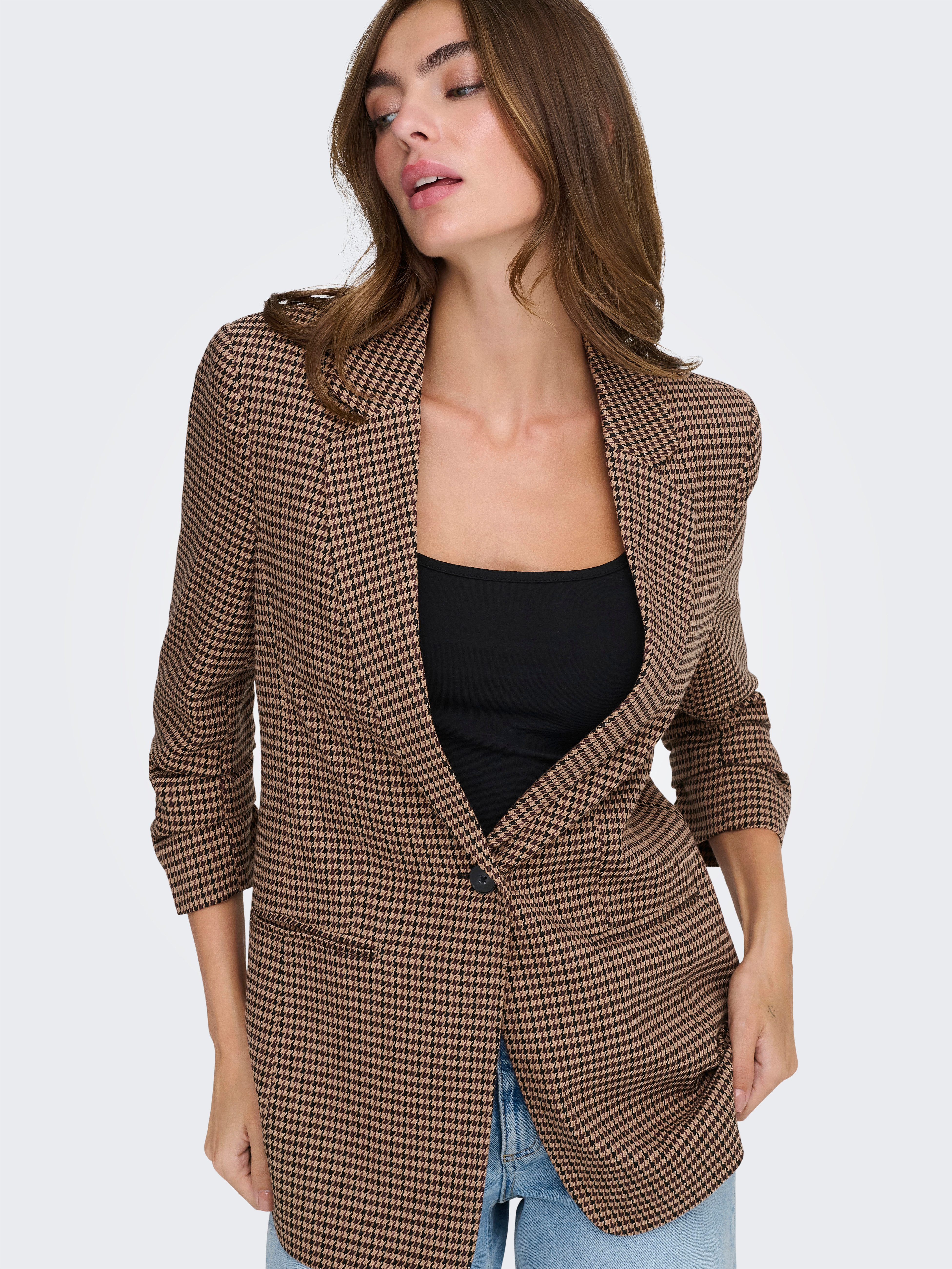 ONLY Kurzblazer ONLLETTIE LIFE 3/4 CHECK günstig online kaufen