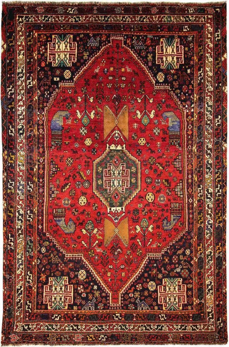 Orientteppich Shiraz 214x309 Handgeknüpfter Orientteppich / Perserteppich, Nain Trading, rechteckig, Höhe: 10 mm | Kurzflor-Teppiche