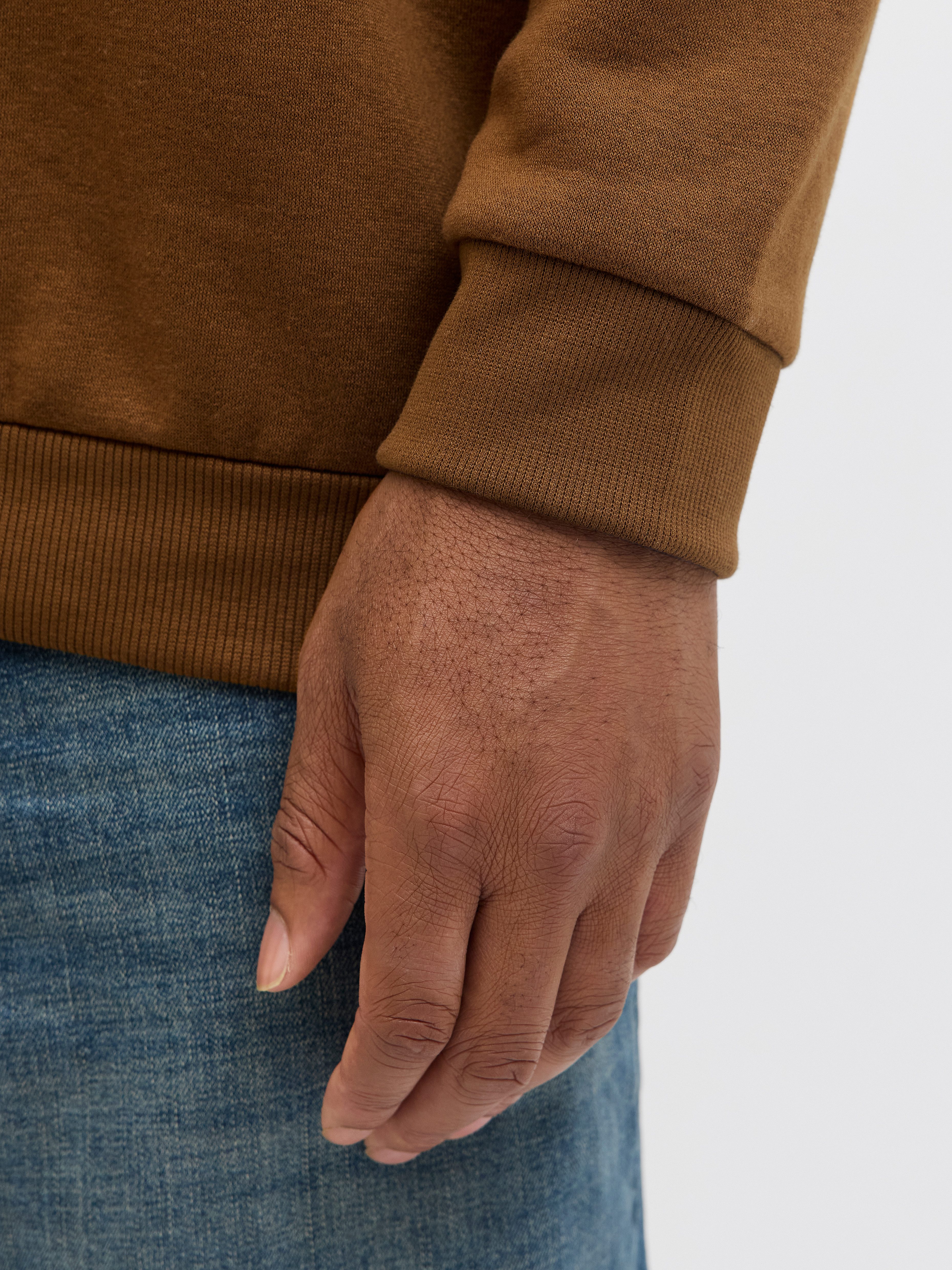 Jack & Jones PlusSize Sweatshirt JJEBRADLEY SWEAT CREW NOOS PLS mit Rippbün günstig online kaufen