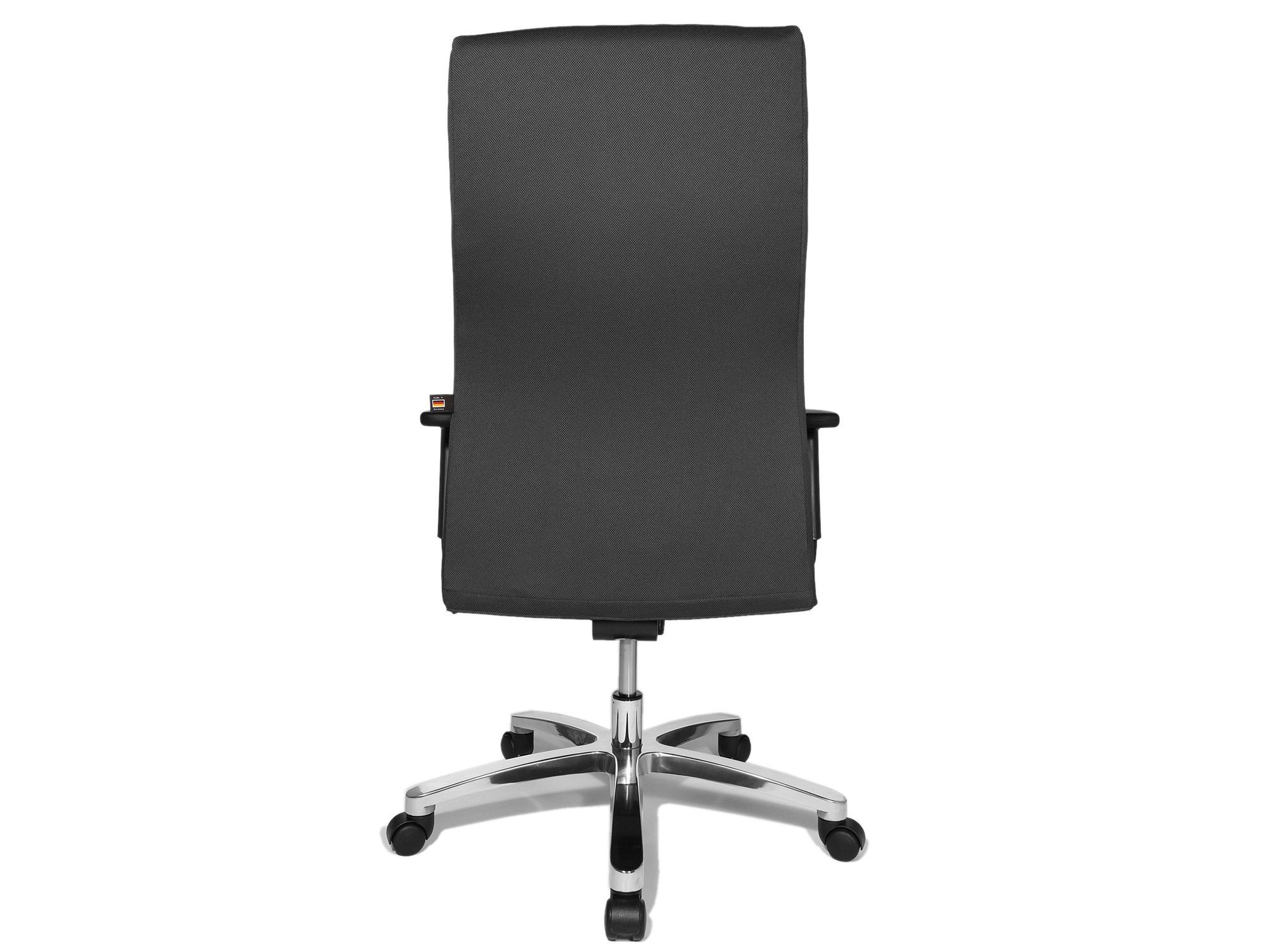 Moebel-Eins Stuhl, BIG STAR 20 Drehstuhl mit Armlehnen, Material Stoff/Aluminium, schwarz