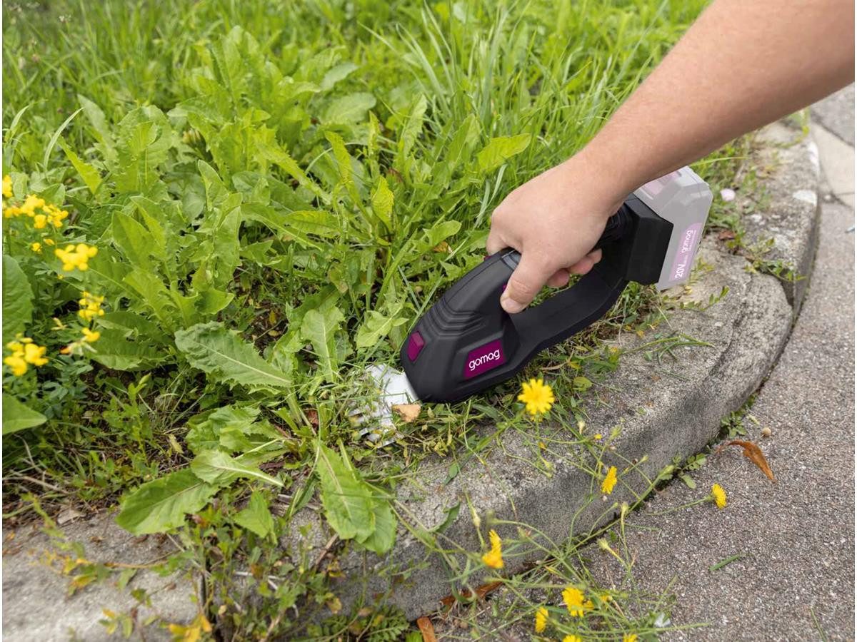 Gomag Akku-Grasschere GO-SHS200, (5 St., ohne Akku und Ladegerät), inkl. Strauchschnittmesser, Grasschnittmesser und 2 Schutzabdeckungen