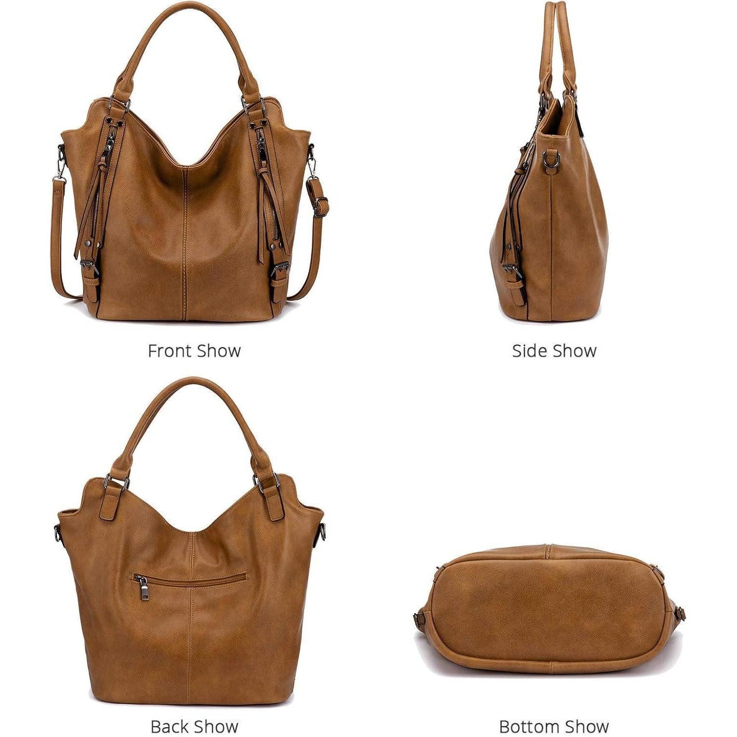 LuxusKollektion Handtasche Damen Handtasche Set Kunstleder Shopper Schultertasche Hobo Geldbörse – Bild 5 von 5