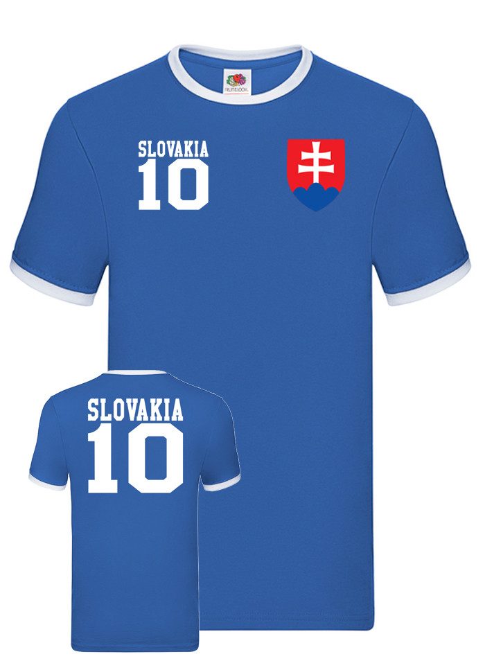 T-Shirt Herren Shirt Slowakei Slovakai Sport Trikot Fußball Meister EM Euro
