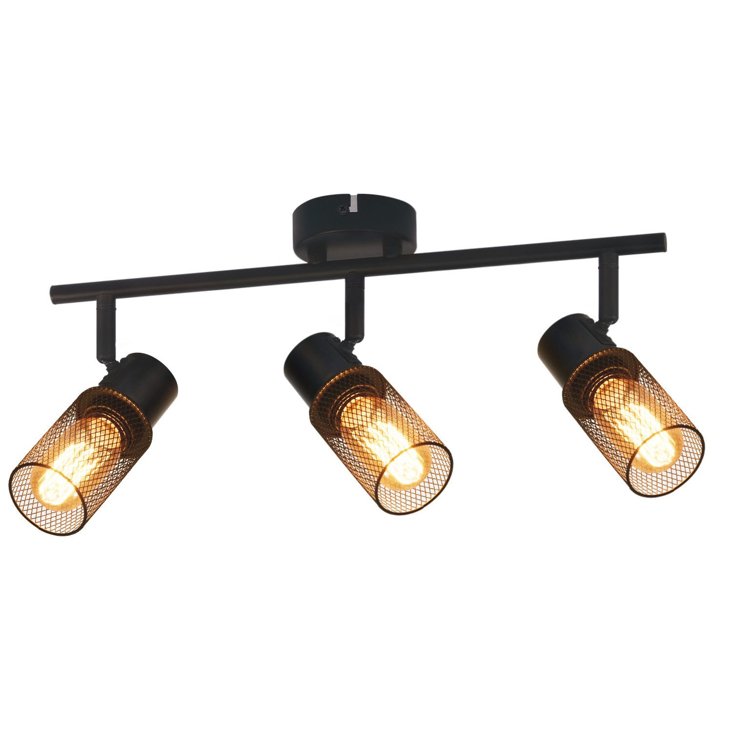 Nettlife Deckenstrahler Vintage Schwarz 1/2/3/4 Flammig günstig online kaufen