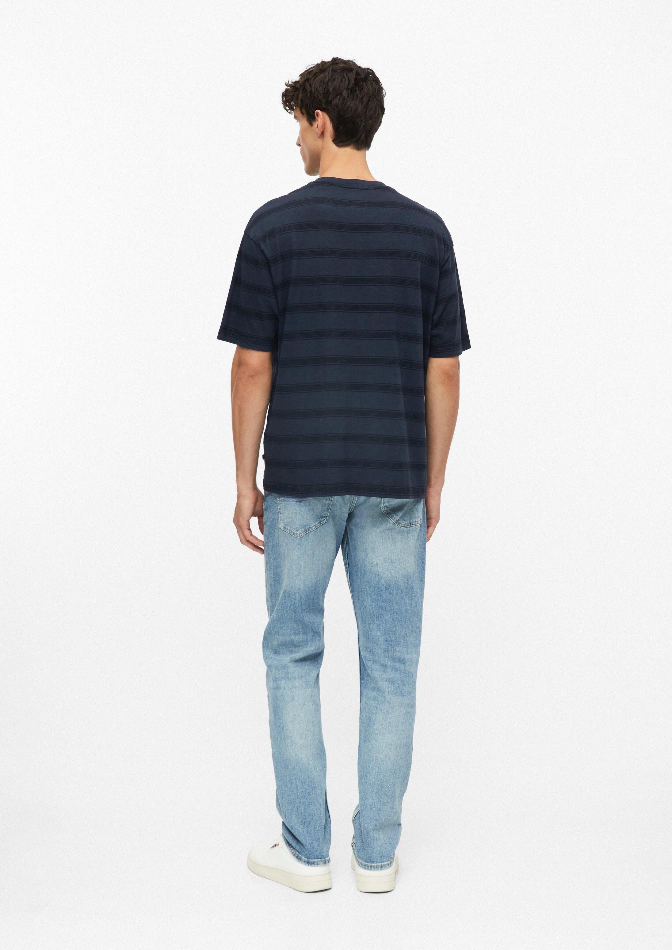 s.Oliver Kurzarmshirt T-Shirt Ringel-T-Shirt im Modern Fit mit Garment Dye