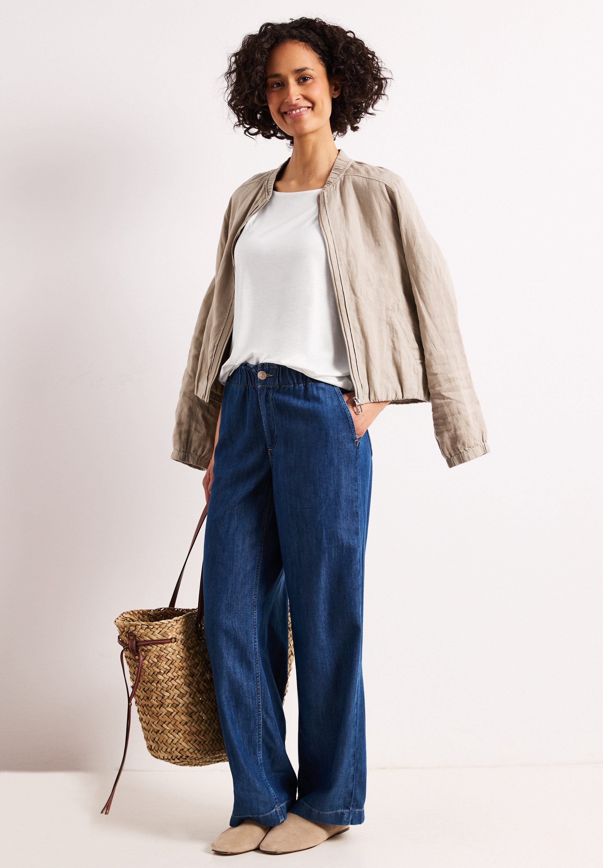 STREET ONE Shirttop mit Flammgarn