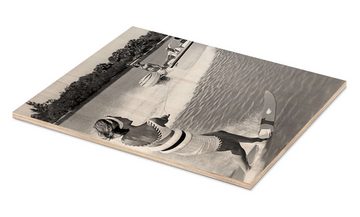 Posterlounge Holzbild Vintage Water Ski Collection, Slalom Wasser-Ski, USA, 1963, Badezimmer Vintage Fotografie