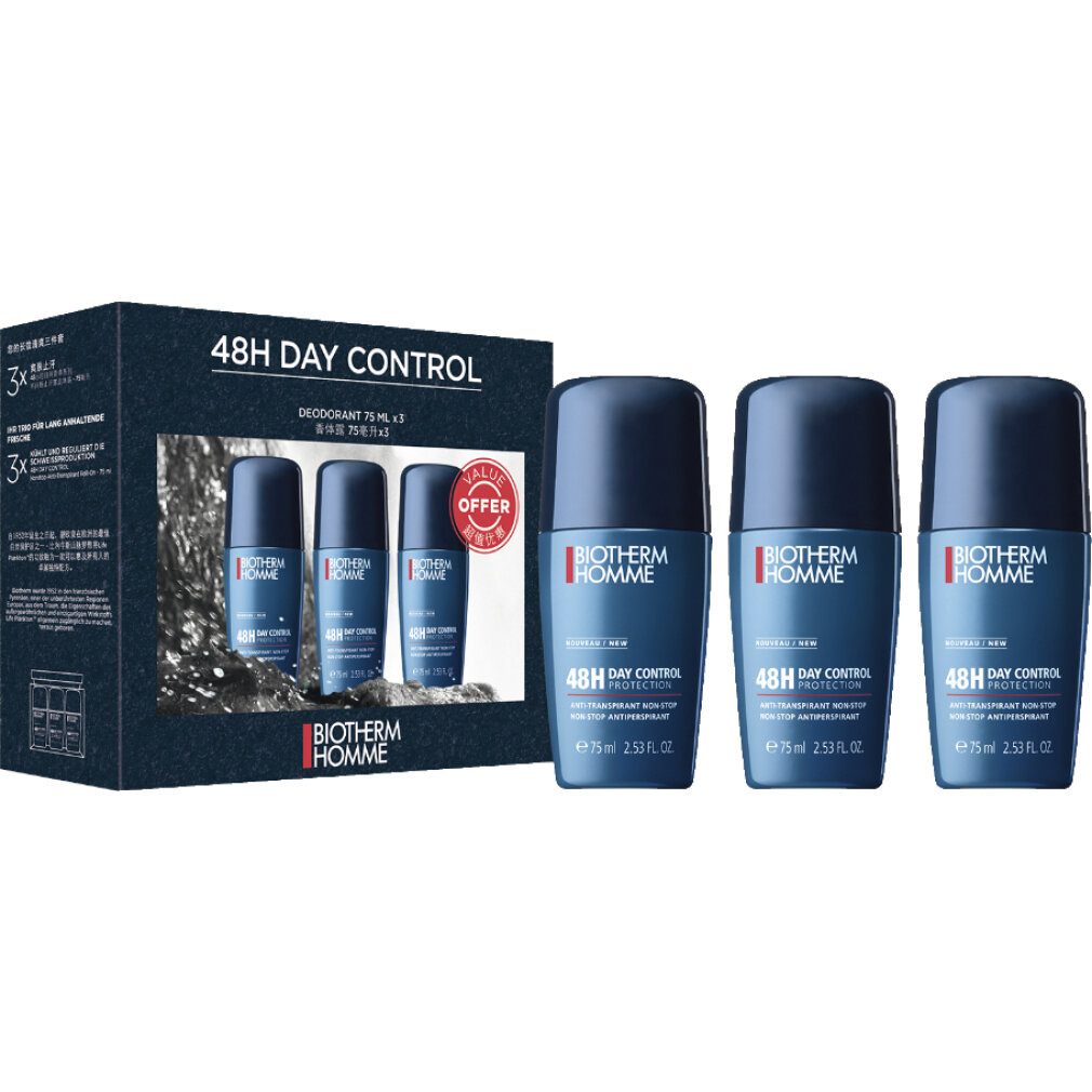 BIOTHERM Deo-Spray Kugeldeodorant-Set 48H Day Control Trio 3 x 75 ml