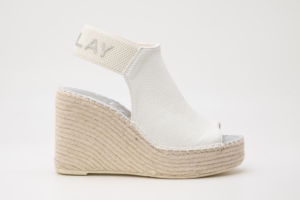 Replay Tyne Sandalette, Sommerschuh, Sandale, Keilabsatz, mit Glitzerlogo an der Ferse