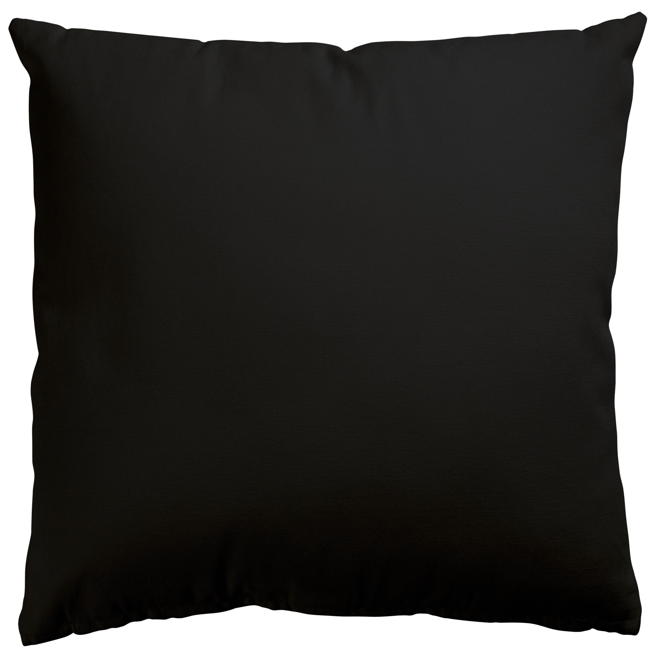 Bilderdepot24 Dekokissen drinnen / draußen Kissenhülle schwarz mit Motiv Unifarben, Bezug mit / ohne Füllung Zierkissen Outdoor Sofa Bett