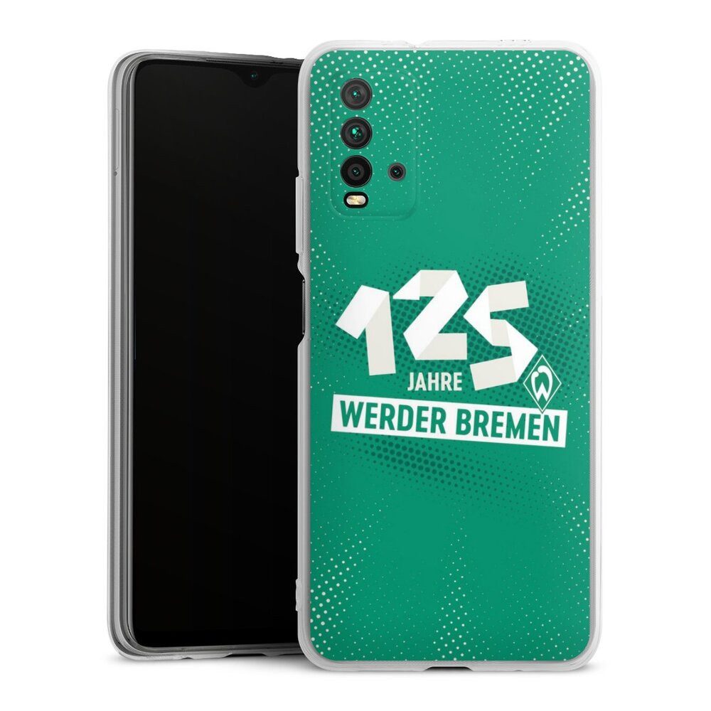 DeinDesign Handyhülle 125 Jahre Werder Bremen Offizielles Lizenzprodukt, Xiaomi Redmi 9T Silikon Hülle Bumper Case Handy Schutzhülle