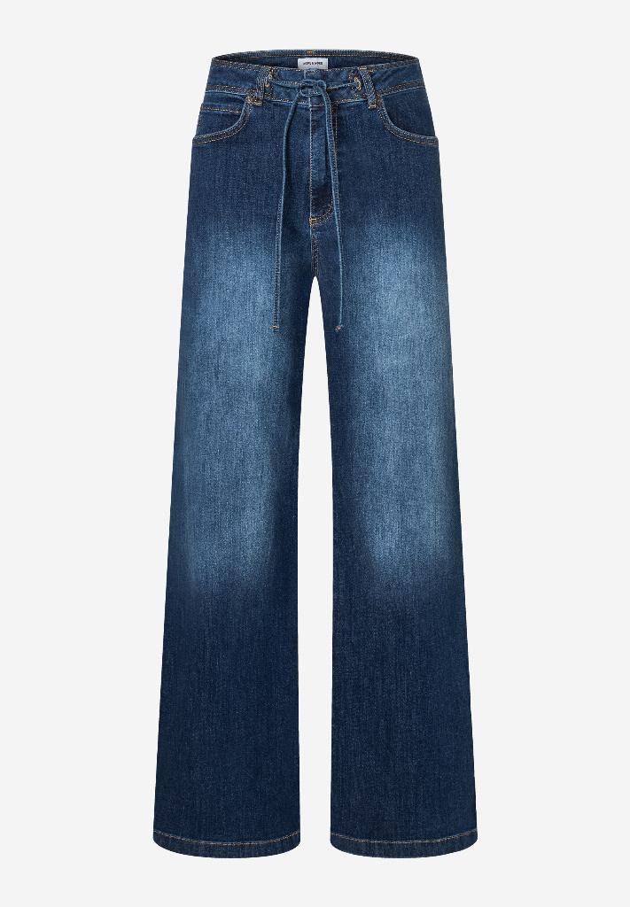 Stretch-Jeans weite Jeans mit Tunnelzug